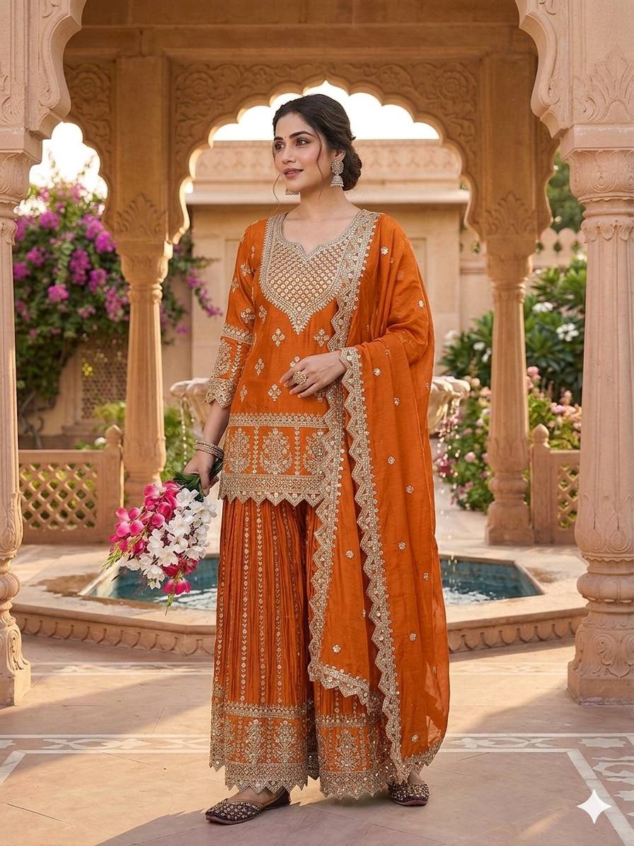 Regal Violet Heritage Embroidered Couture